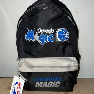 Vintage Orlando Magic Backpack Bag Black NBA Nasco‎ Lightweight Printed